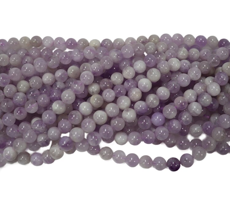 Lavender Amethyst Rounds 8mm