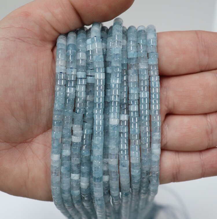 Aquamarine Heishi 2x4mm