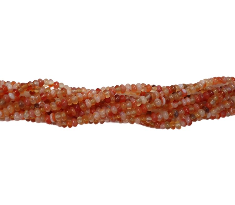 Carnelian Rondelle 3x4mm