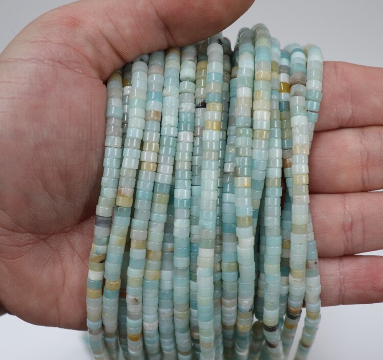 Amazonite Heishi 2x4mm
