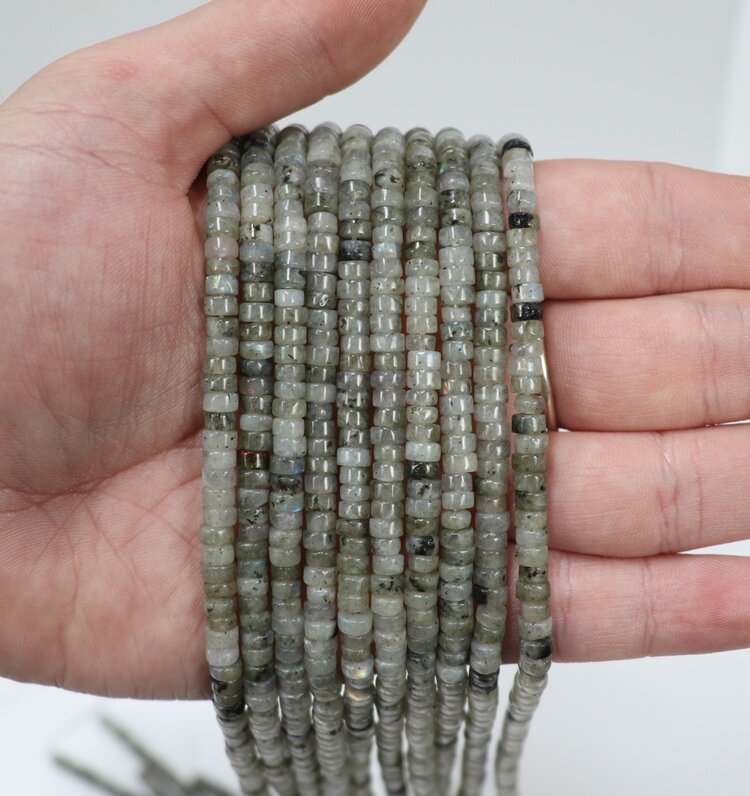 Labradorite Irregular Heishi 2x4mm