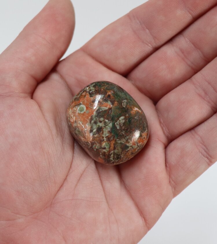 Multi Color Spiderweb Agate Tumbled 1"