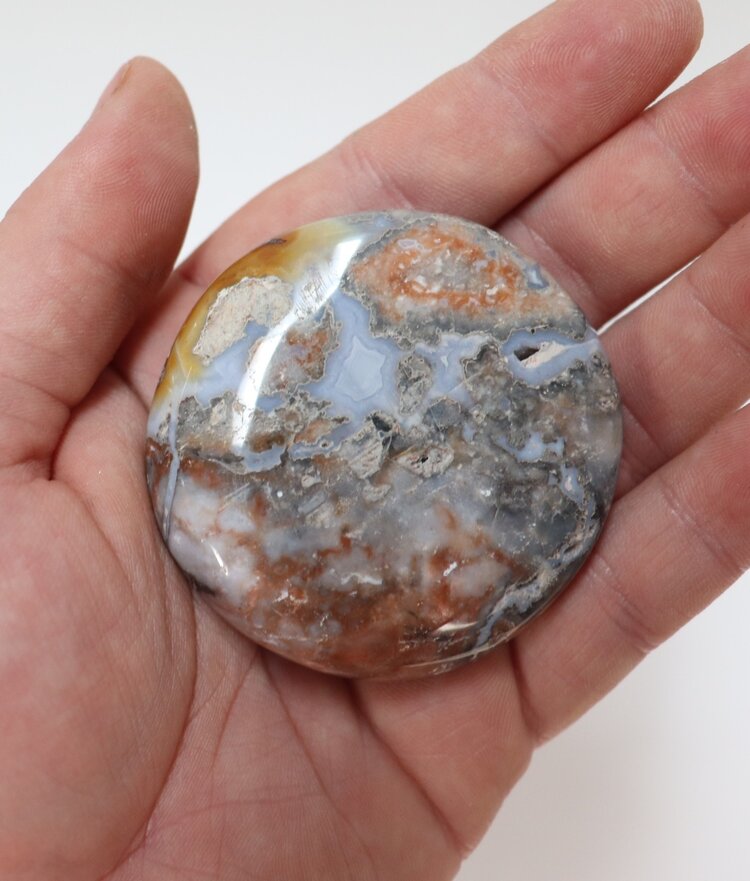Violet Agate Palm Stone 61-70g
