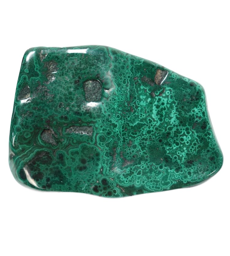 Malachite Polished Freeform DR Congo, Africa 291-300g
