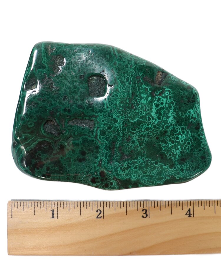 Malachite Polished Freeform DR Congo, Africa 291-300g