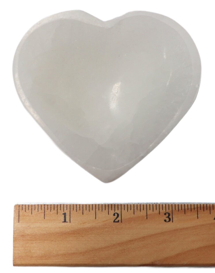 8cm Selenite Heart Bowl