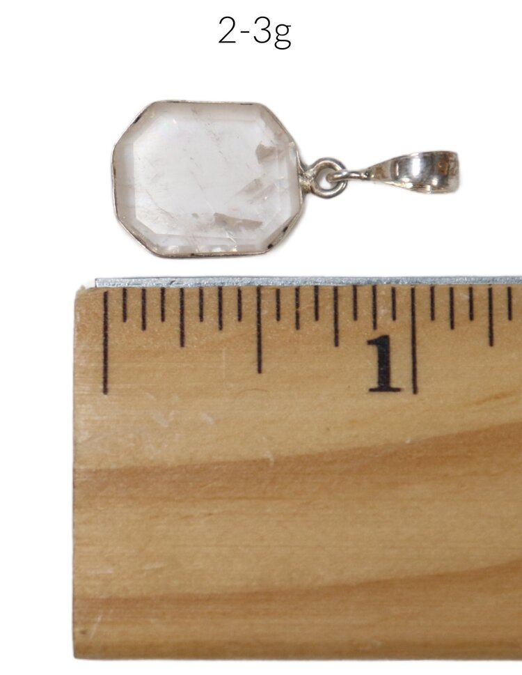 Topaz Slice with Sterling Silver Bezel Pendant
