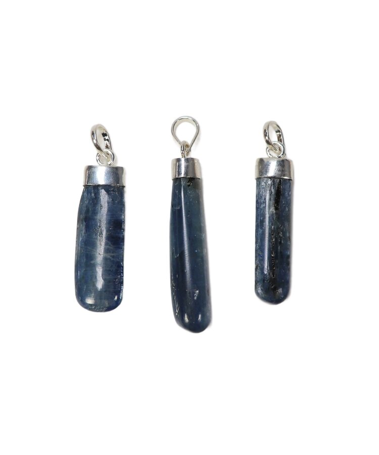 Blue Kyanite Pendant with Silver Cap