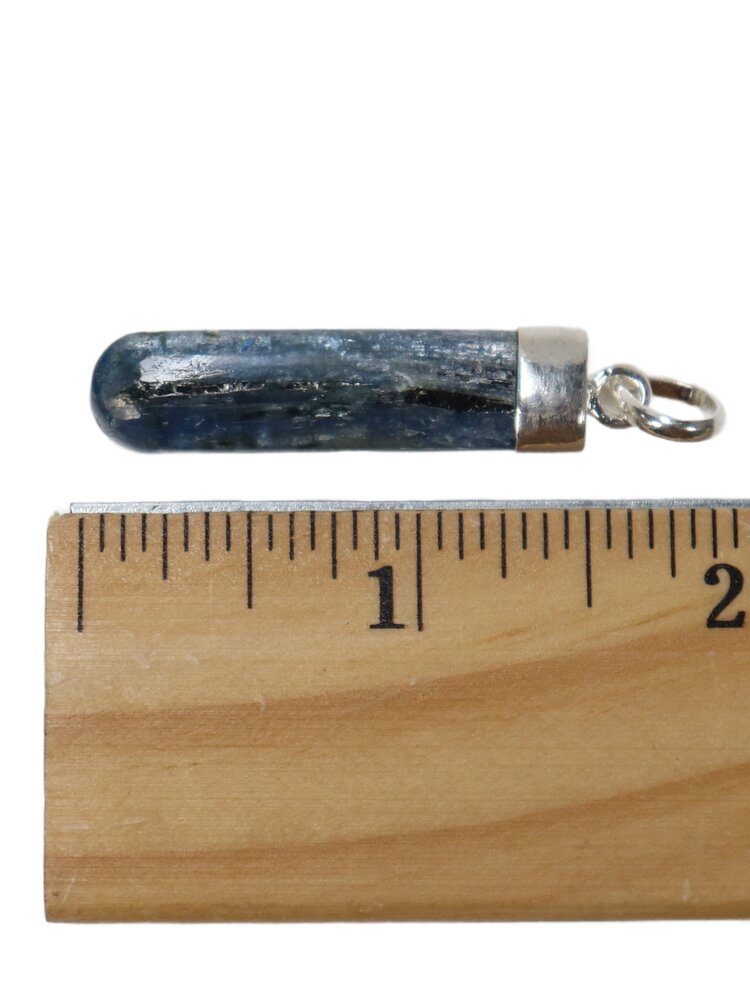 Blue Kyanite Pendant with Silver Cap