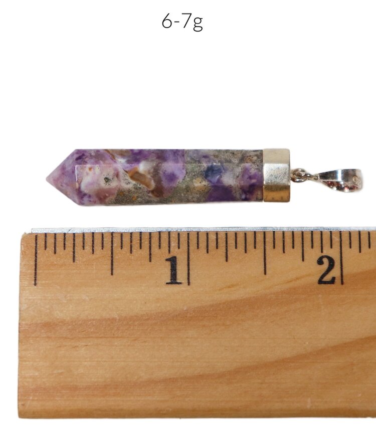 Serpentine & Fluorite Pendant with Sterling Silver Bolivia