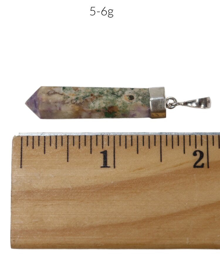 Serpentine & Fluorite Pendant with Sterling Silver Bolivia