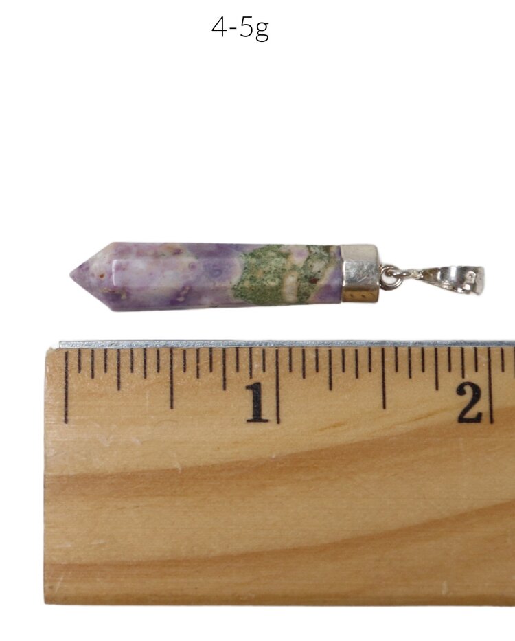 Serpentine & Fluorite Pendant with Sterling Silver Bolivia