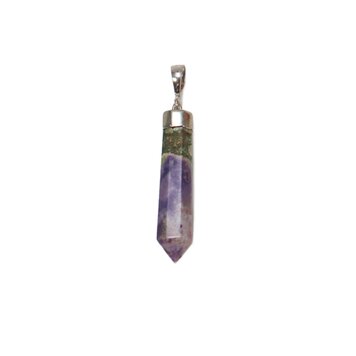 Serpentine & Fluorite Pendant with Sterling Silver Bolivia