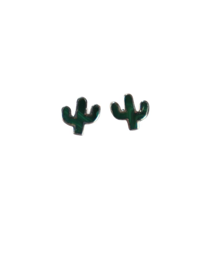 Cactus & Bat Shaped Gemstone Earrings