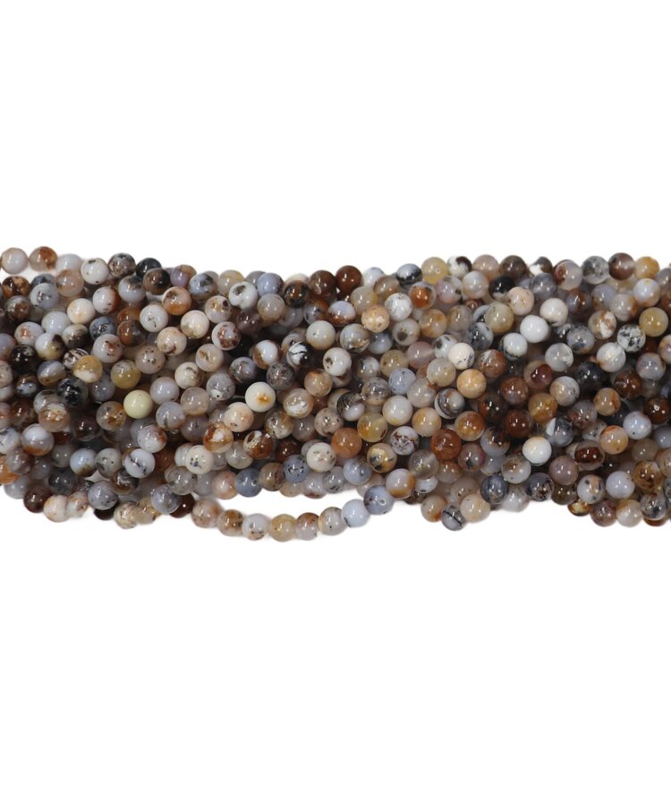 Brown Dendritic Opal Round 6mm