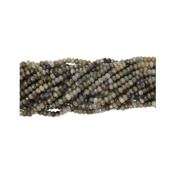 Labradorite Faceted Rondel 3x5mm
