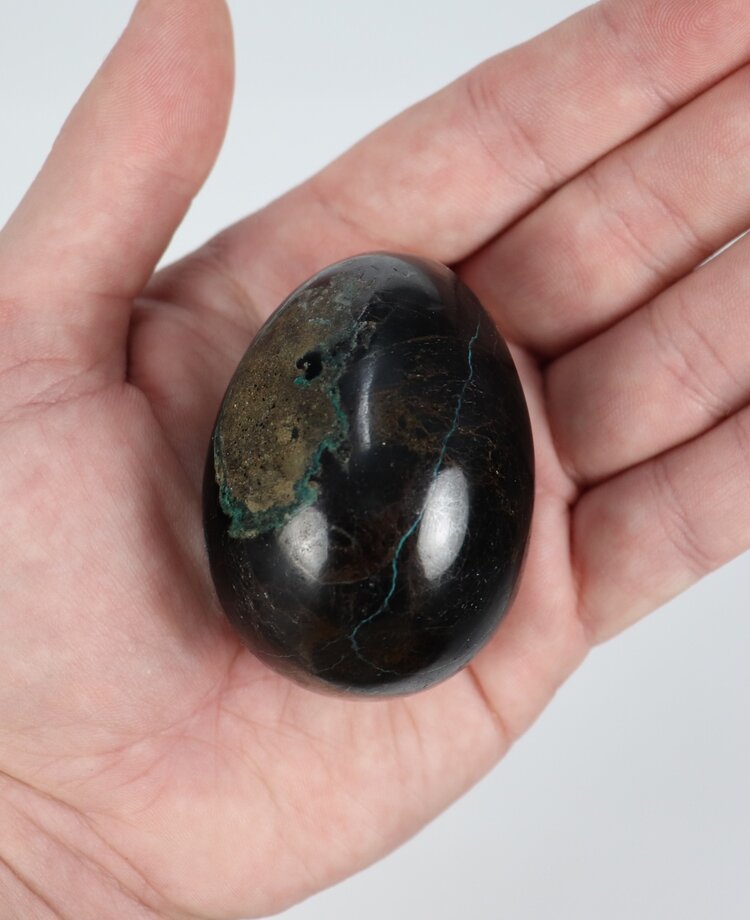 Tourmaline with Chrysocolla Egg 126-150g