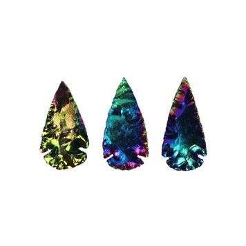 Rainbow Titanium Obsidian Arrowhead 1-2"