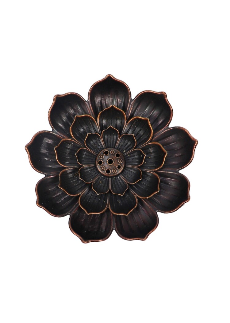 Bronze Lotus Incense Stick Holder