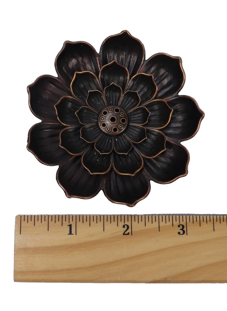 Bronze Lotus Incense Stick Holder