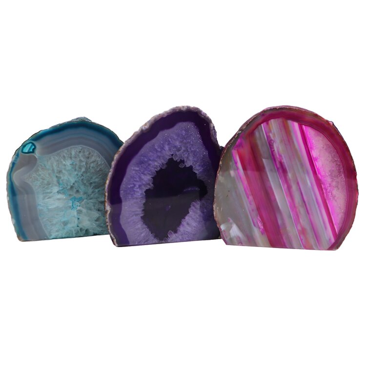 Dyed Agate End Cut Base