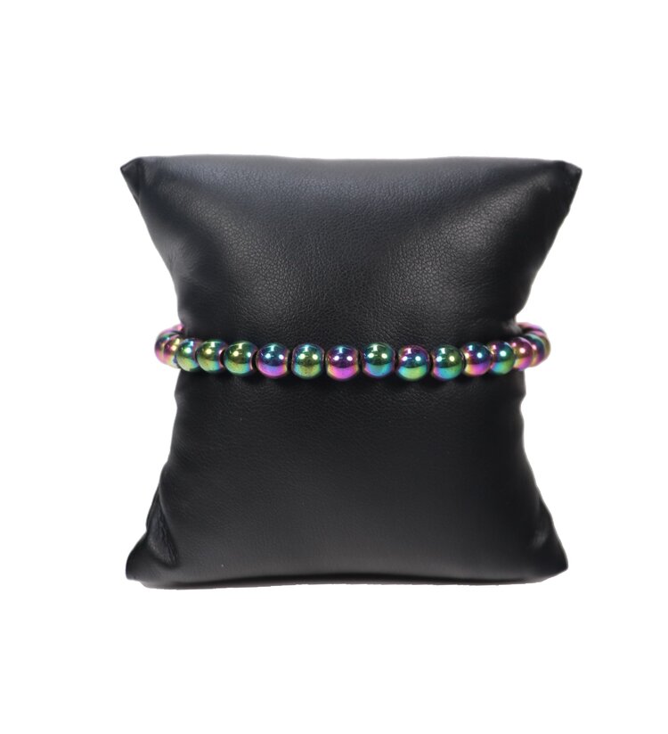Rainbow Hematite 6mm Bracelet
