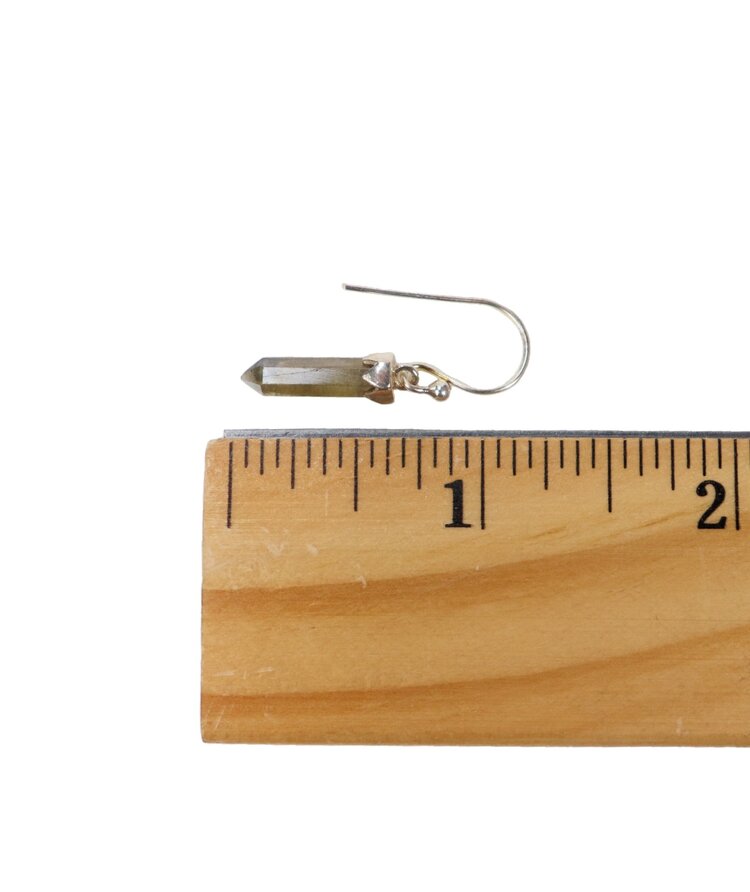 Sterling Silver Pencil Point Gemstone Earring
