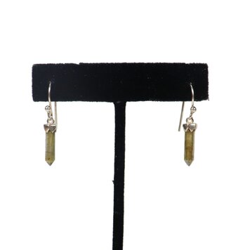 Sterling Silver Pencil Point Gemstone Earring