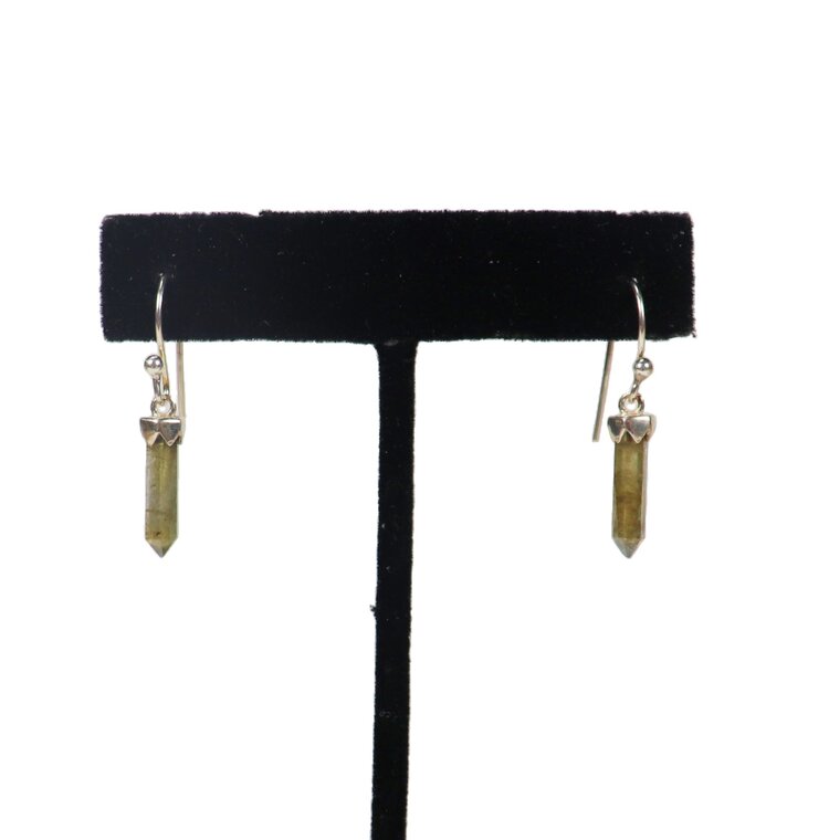 Sterling Silver Pencil Point Gemstone Earring