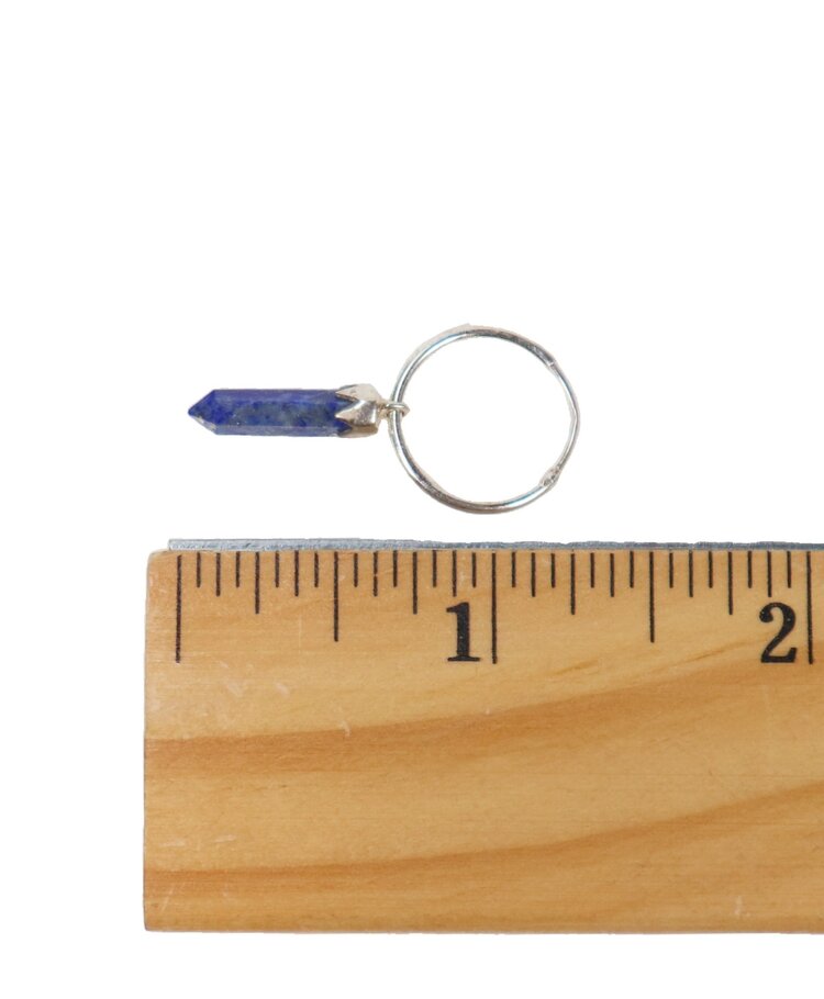 Sterling Silver Pencil Point Gemstone Earring