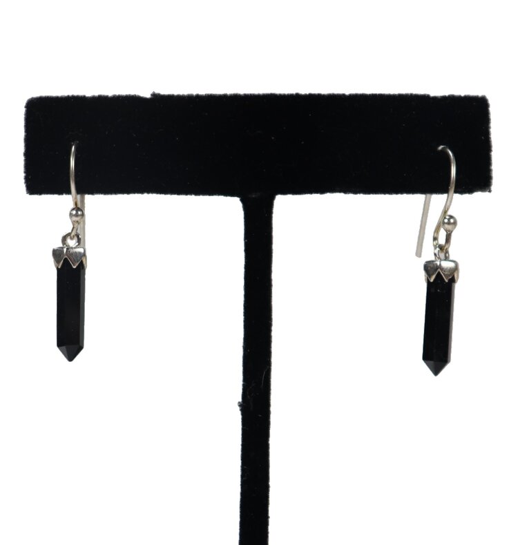Sterling Silver Pencil Point Gemstone Earring