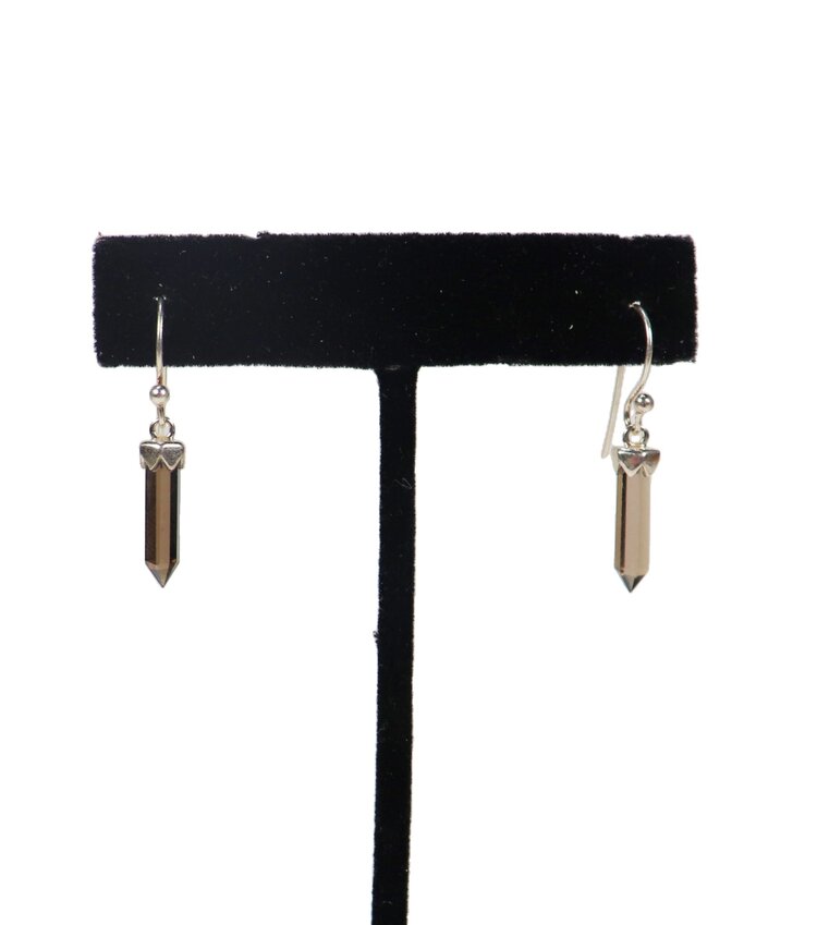 Sterling Silver Pencil Point Gemstone Earring