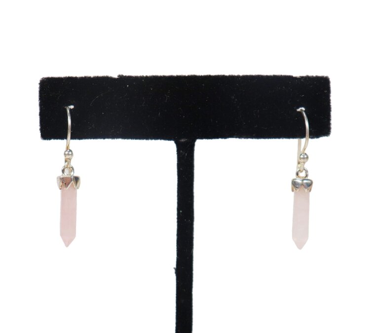 Sterling Silver Pencil Point Gemstone Earring
