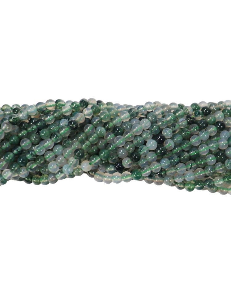 Moss Agate Rounds 3mm