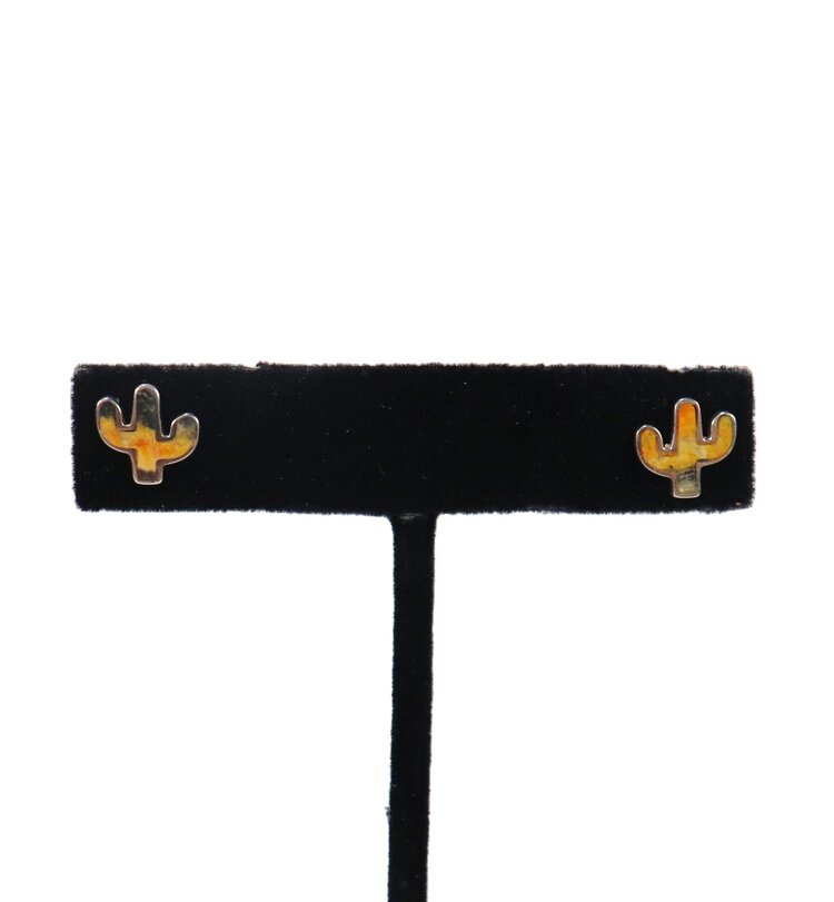 Cactus & Bat Shaped Gemstone Earrings