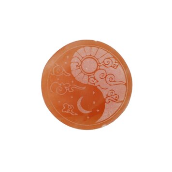 Orange Selenite Yin Yang Charging Disk 8cm
