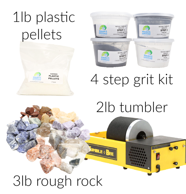 Tumble-Bee Rock Tumbler 2lb with Tumbler Accessory Kit