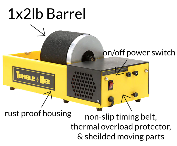 Tumble-Bee Rock Tumbler 2lb with Tumbler Accessory Kit