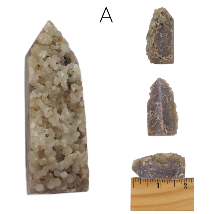 Grape Agate Live Edge Obelisk 51-75g