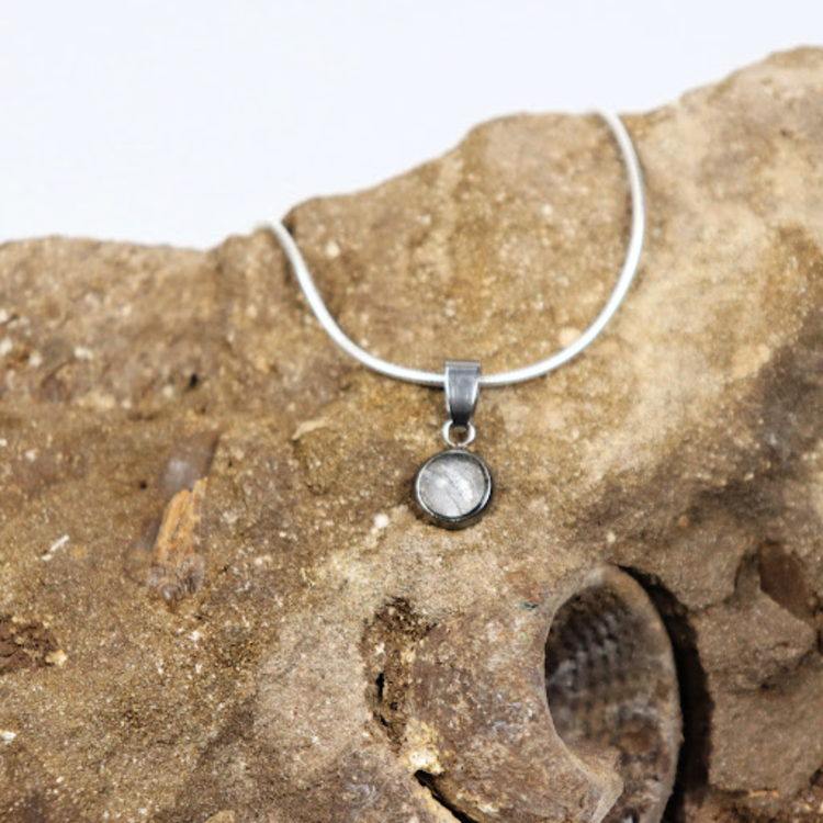 Seymchan Meteorite Round Pendant 8mm