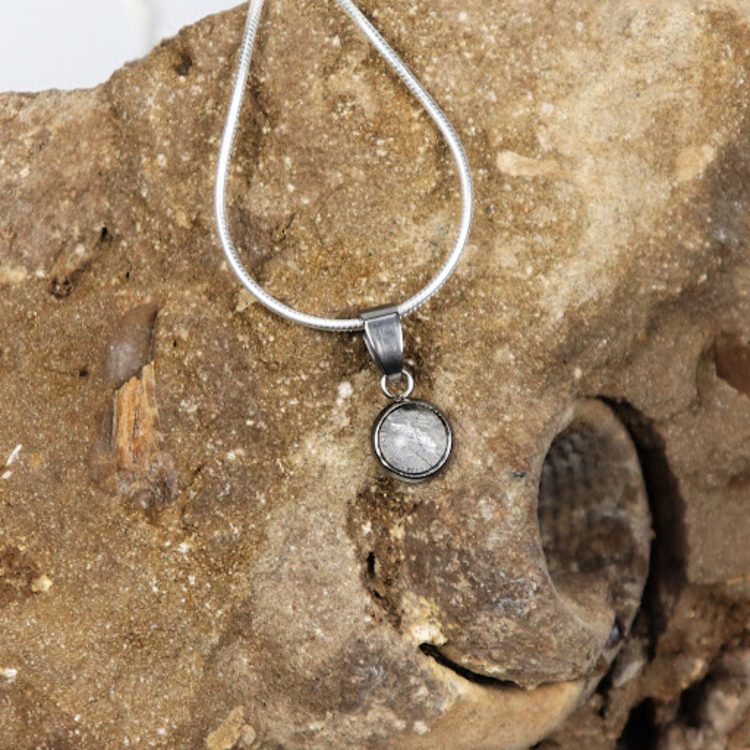 Seymchan Meteorite Round Pendant 8mm