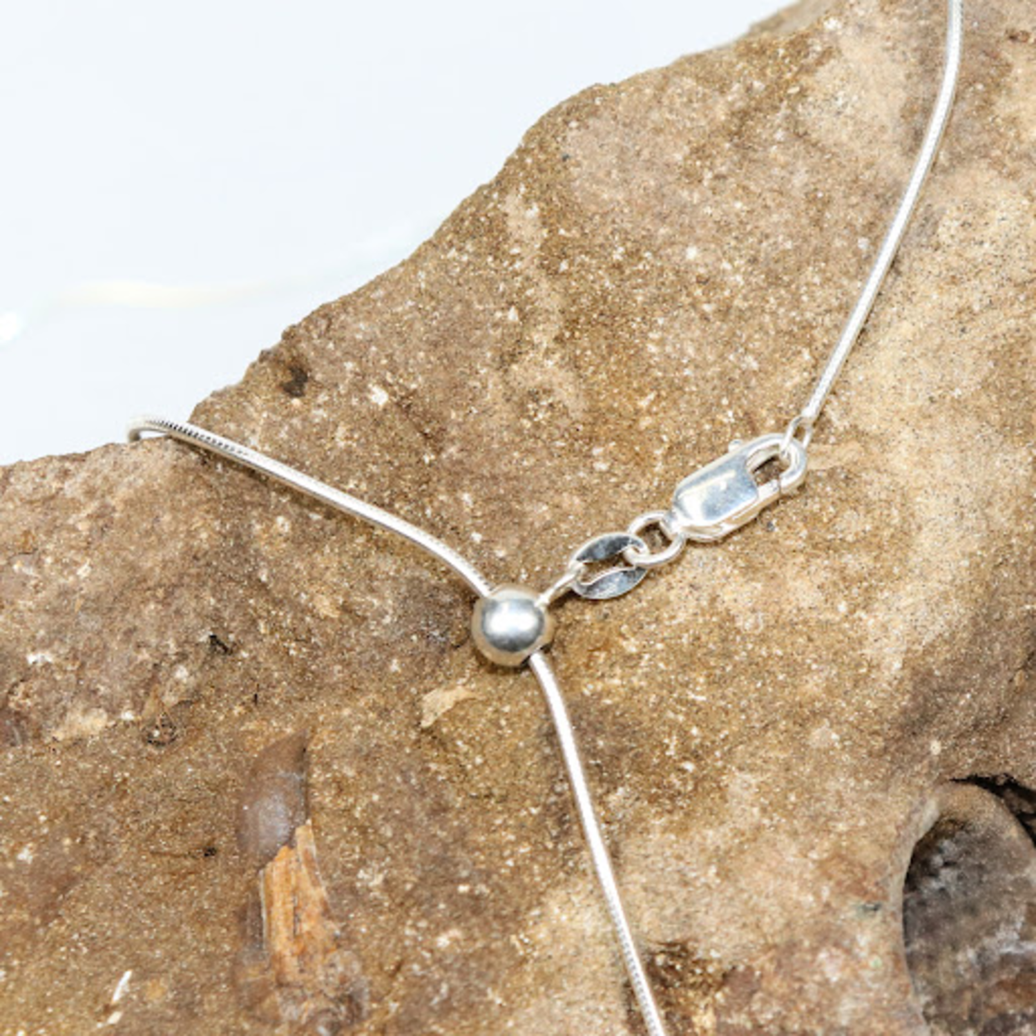 Sterling Silver Chain Snake 1.2mm Adjustable 22