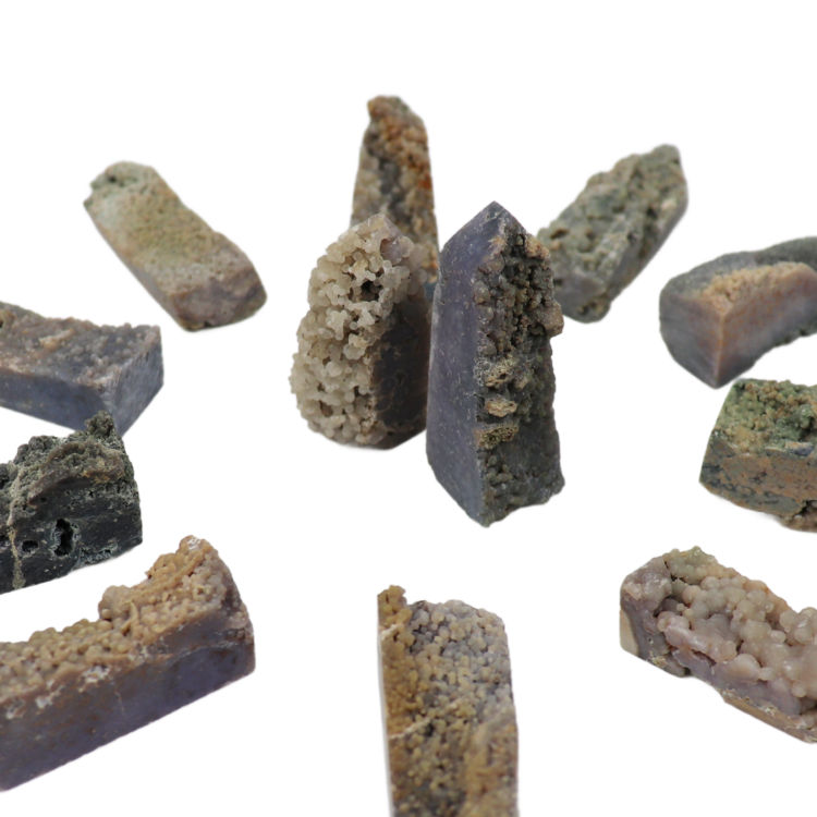 Grape Agate Live Edge Obelisk 51-75g