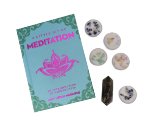 Meditation Kit, Labradorite Wand & Tea Lights - Mama's Minerals