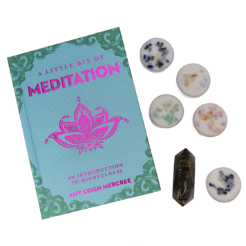 Meditation Kit, Labradorite Wand & Tea Lights