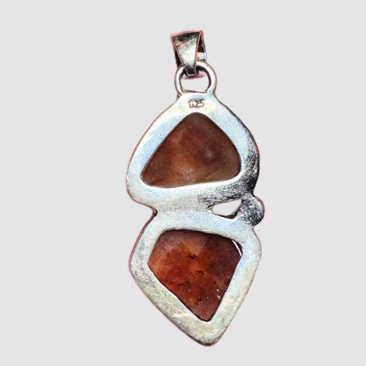 Citrine & Ethiopian Opal Sterling Silver Pendant