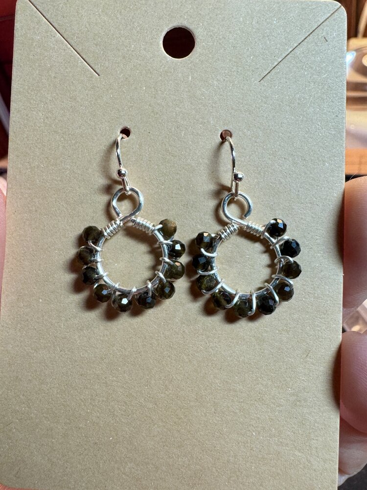 Sep. 5 SAT. 2-5pm  Wire and Gemstone Earring Class