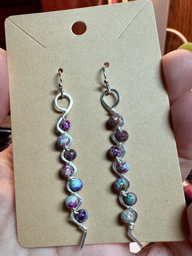 Sep. 5 SAT. 2-5pm  Wire and Gemstone Earring Class