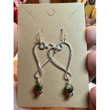 SAT. Mar. 7 1-4pm  Wire and Gemstone Earring Class