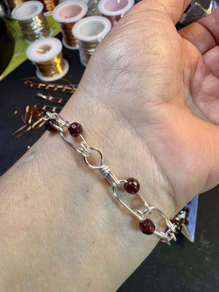 Oct. 17, SAT. 1:30-4pm Beaded Wire "U" Chain Bracelet Class